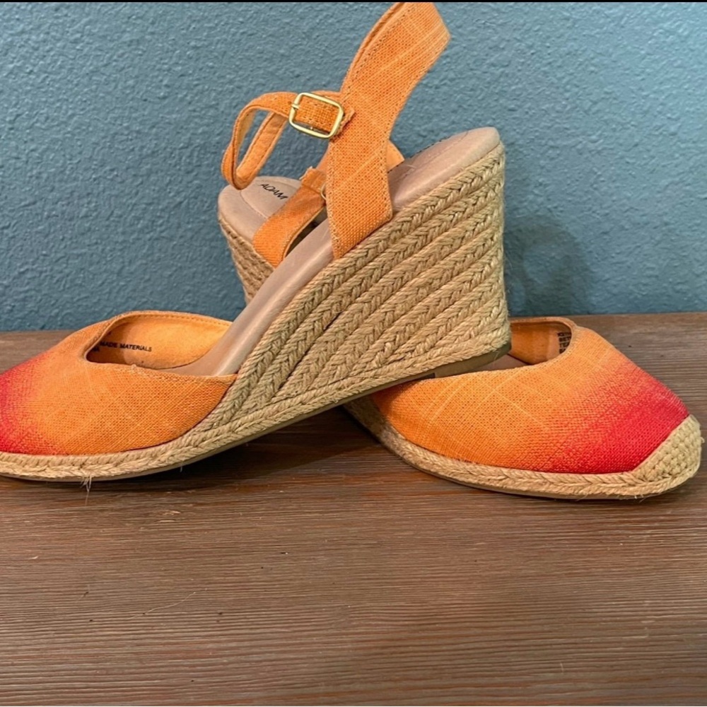 Adam Tucker Vibrant Orange and Red Wedges